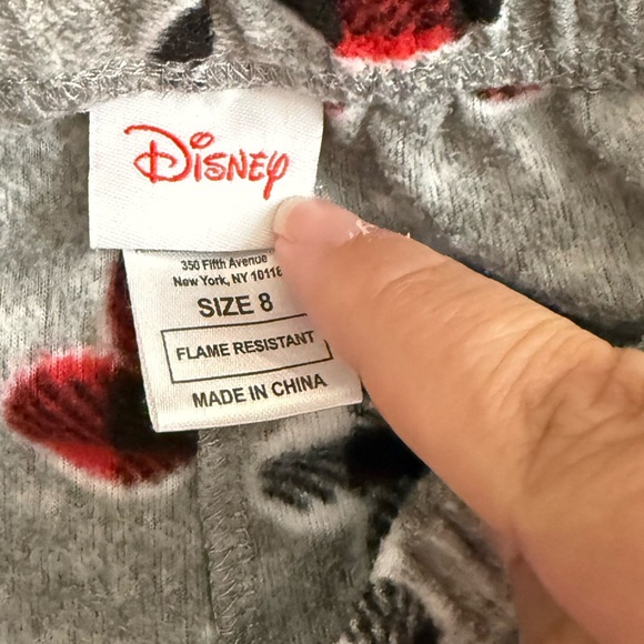 Disney Red and Black Mickey Mouse Pajama Bottoms size 8 - Picture 4 of 4
